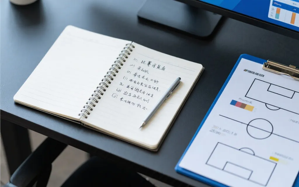 比赛复盘笔记与数据面板，呈现爆冷、绝杀、点球大战的偏差归因